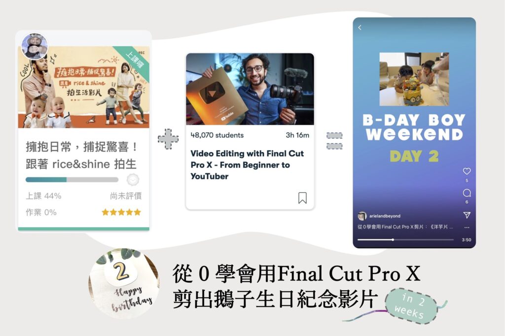 兩週內 從 0 學會用 Final Cut Pro X 剪出鵝子生日紀念影片 - Ariel and beyond